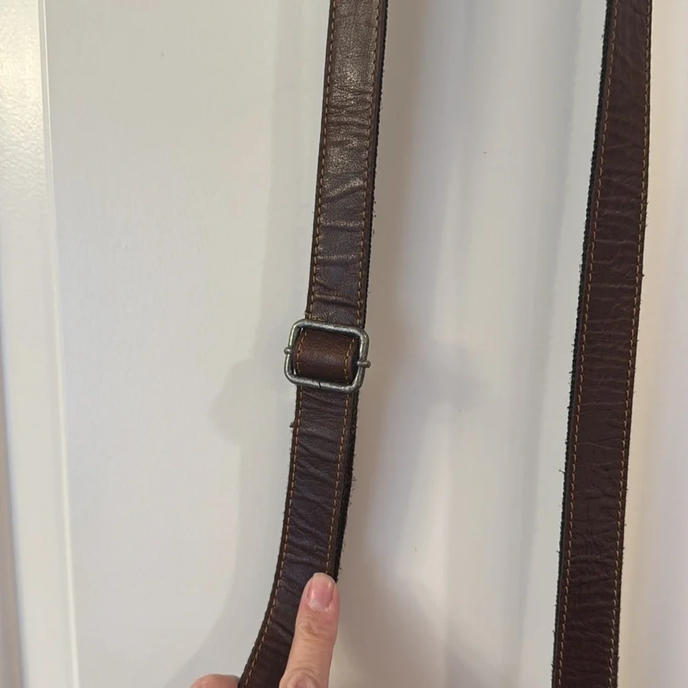 Jack George’s leather crossbody bag brown